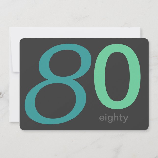 Invitación a los 80 años del Personalizado Carbón  (Anverso)