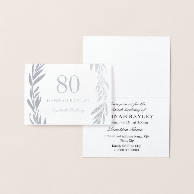 Invitación a los 80 cumpleaños de la hoja de Relie (Demostración)