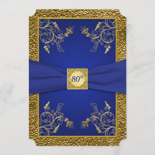 Invitación a los 80 cumpleaños del Royal Blue y Go