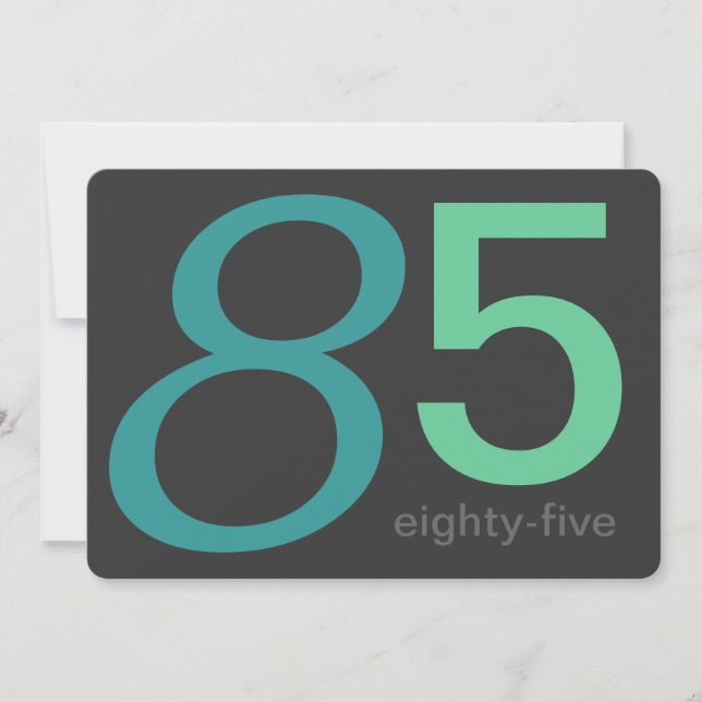 Invitación a los 85 años del Personalizado Carbón  (Anverso)