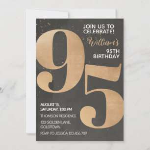 Invitación a los 95 años de Gold Black