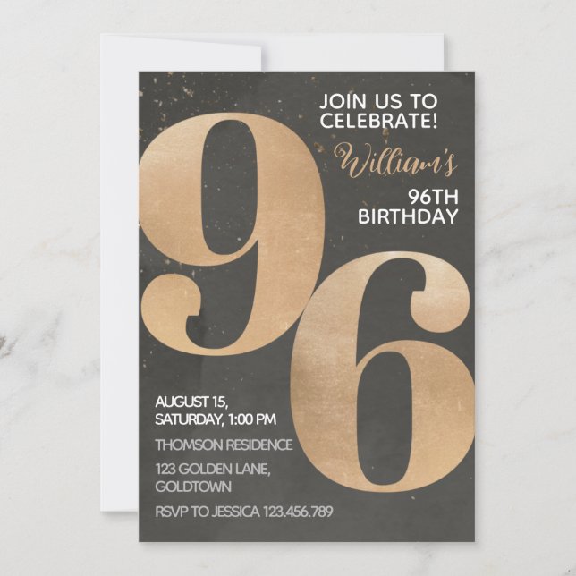 Invitación a los 96 Años de los Dorados Negros (Anverso)