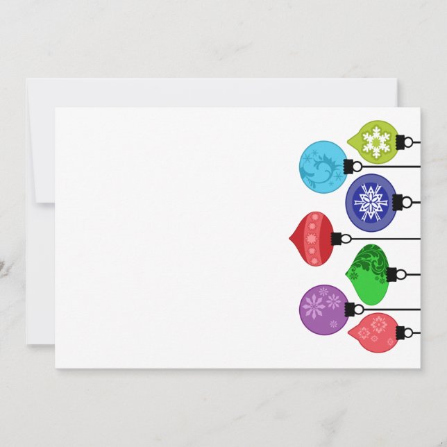 Invitación a los adornos de Navidad (Anverso)