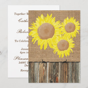 Invitación a los alambres y girasoles de la madera