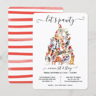 Invitación A los amantes del árbol de Navidad les encanta la