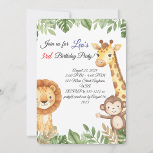 Invitación a los amigos de la jungla
