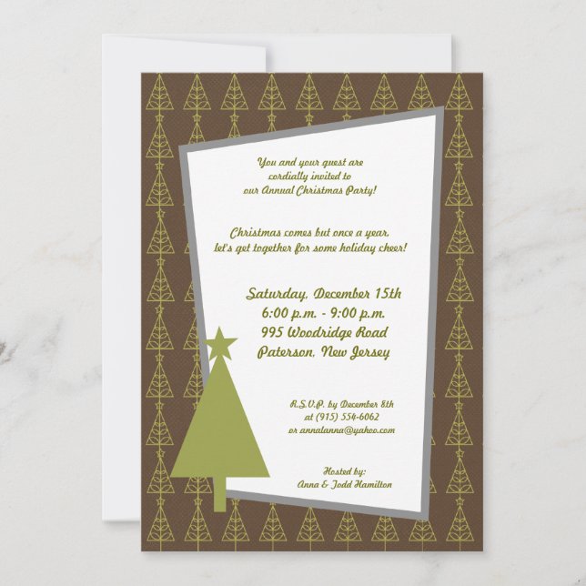Invitación a los árboles de los bosques verdes de  (Anverso)