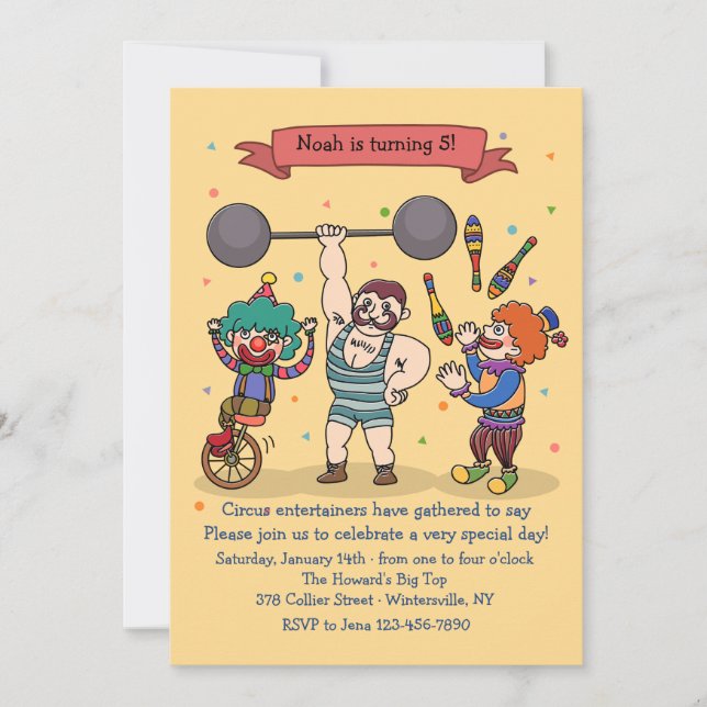 Invitación a los artistas de circo (Anverso)