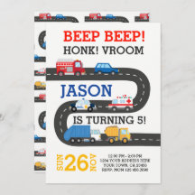 Invitación a los automóviles urbanos, personalizab