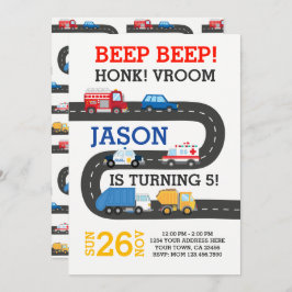 Invitación a los automóviles urbanos, personalizab