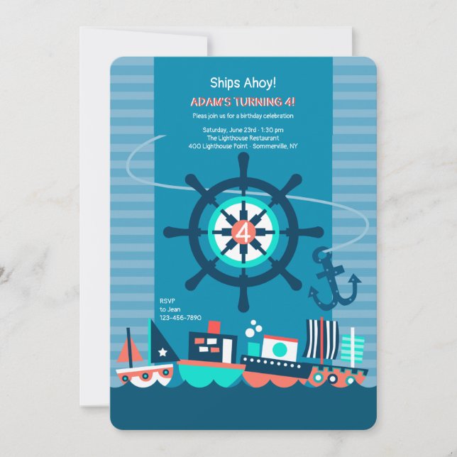 Invitación a los barcos de juguete (Anverso)