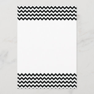 Invitación a los Chevrons blancos negros