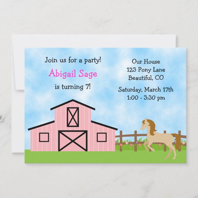 Invitación a los Chicas por cumpleaños (Anverso)