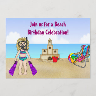 Invitación a los Chicas por el cumpleaños de Cute