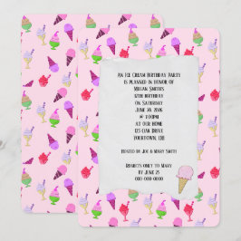 Invitación a los conos de la fiesta de cumpleaños