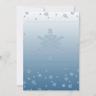 Invitación a los copos de nieve azules