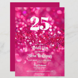 Invitación a los cumpleaños 25 de Glam, Purpurina 