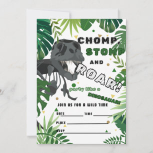 Invitación a los cumpleaños de Dinosaurios - Fiest