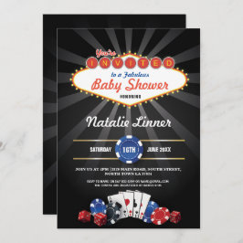 Invitación a los dados del Fiesta Baby Shower Las 