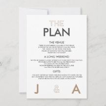 Invitación a los detalles del Boda mínimo de color