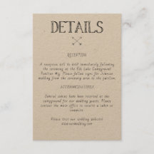 Invitación a los detalles rusos de Boda Insertar