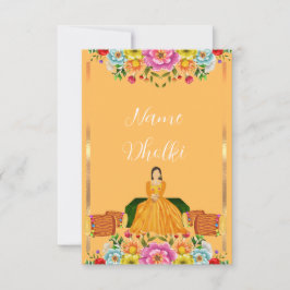 Invitación a los dholki florales