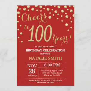 Invitación a los diamantes de cumpleaños 100 de ro