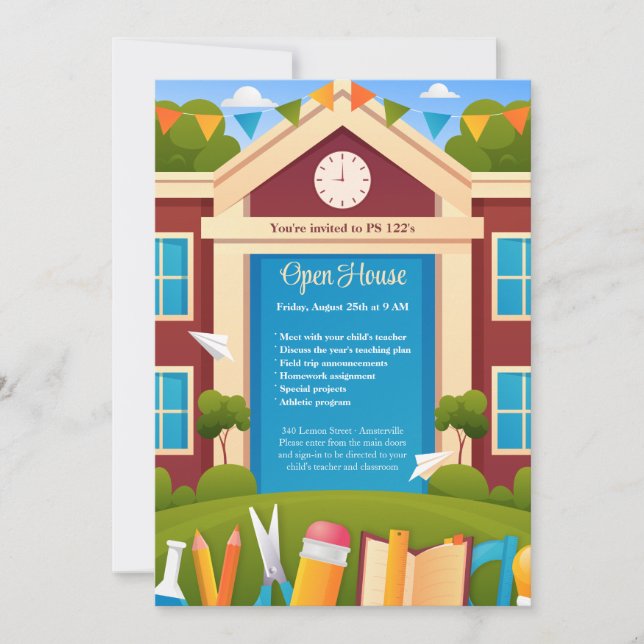 Invitación a los días escolares (Anverso)