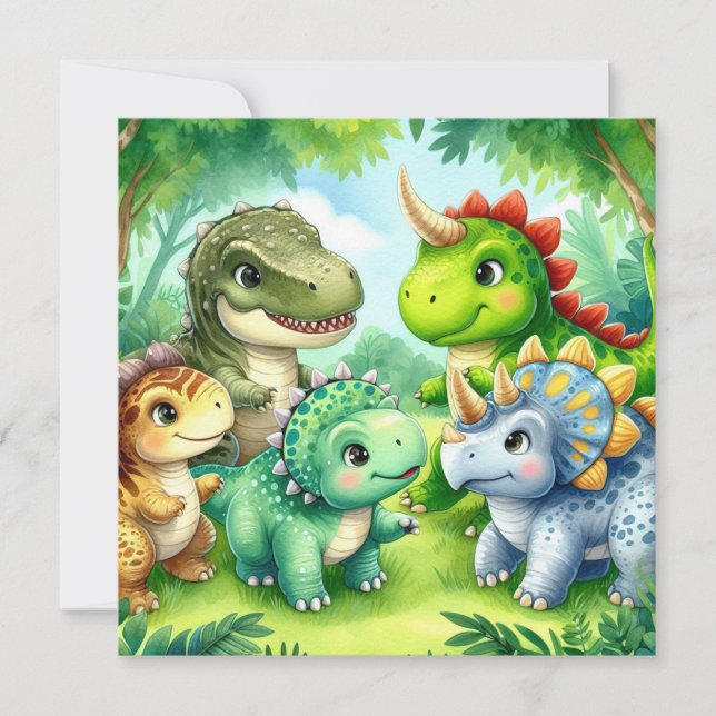 invitación a los dinosaurios (Anverso)