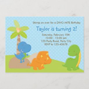 Invitación a los dinosaurios - Cumpleaños de los c