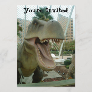 Invitación a los dinosaurios T-Rex