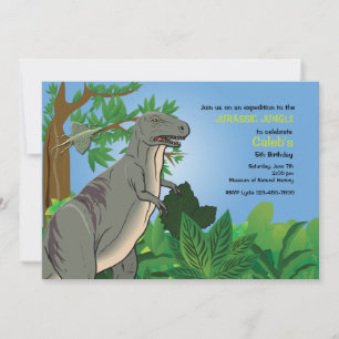 Invitación a los dinosaurios T-Rex