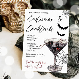 Invitación a los disfraces y cócteles de Halloween