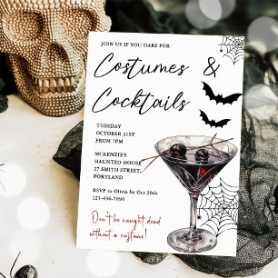 Invitación a los disfraces y cócteles de Halloween