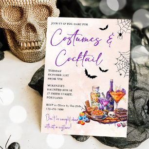 Invitación a los disfraces y cócteles de Halloween