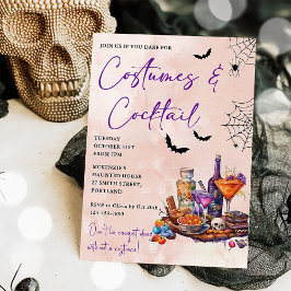 Invitación a los disfraces y cócteles de Halloween