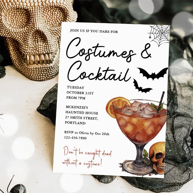Invitación a los disfraces y cócteles de Halloween (Subido por el creador)