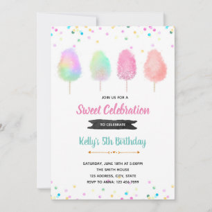 Invitación a los dulces de algodón