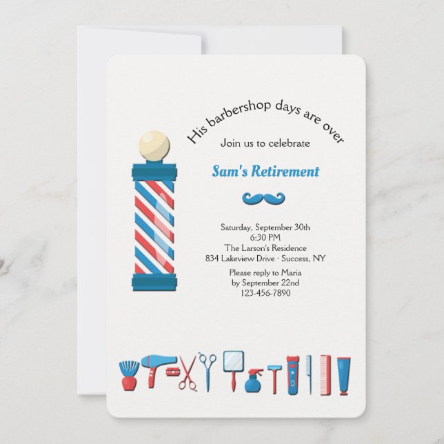 Invitación a los elementos de la Barbería (Anverso)