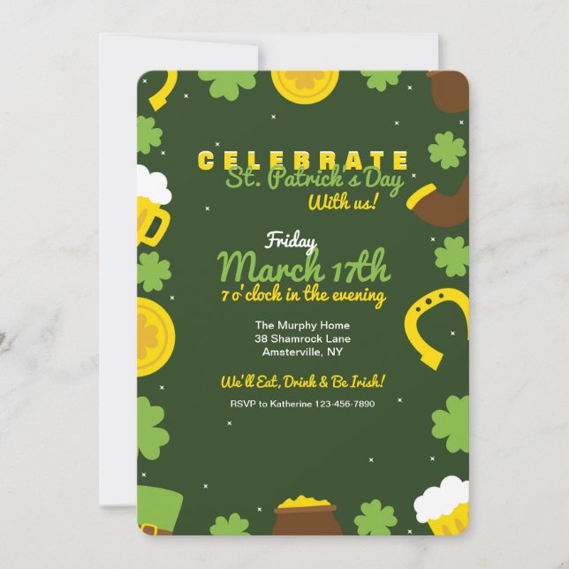 Invitación a los elementos irlandeses (Anverso)