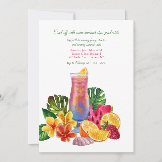 Invitación a los enfriadores de verano (Anverso)