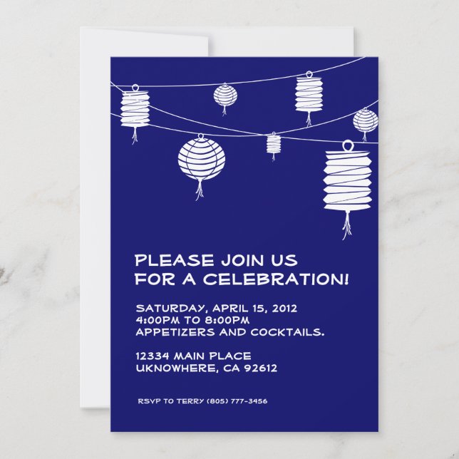 Invitación a los farolillos blancos (Anverso)