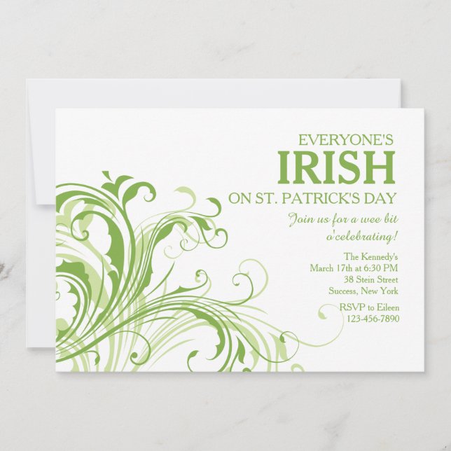 Invitación a los feriados de esmeralda (Anverso)