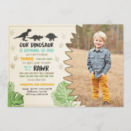 Invitación a los Fiestas de dinosaurios por su cum