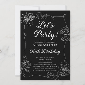 Invitación a los Fiestas negros y blancos por el c