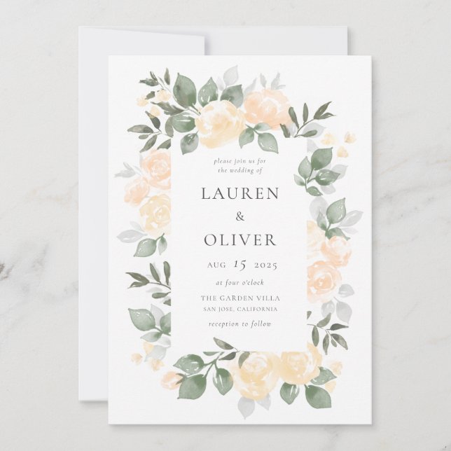 Invitación a los florines de jardín (Anverso)