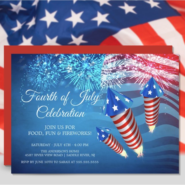 Invitación a los fuegos artificiales del 4 de juli (Subido por el creador)