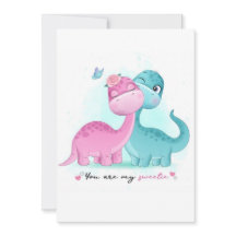 Invitación a los gemelos Aqua y Dinosaurio Rosa