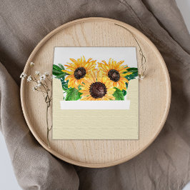 Invitación a los girasoles de Boda rústico