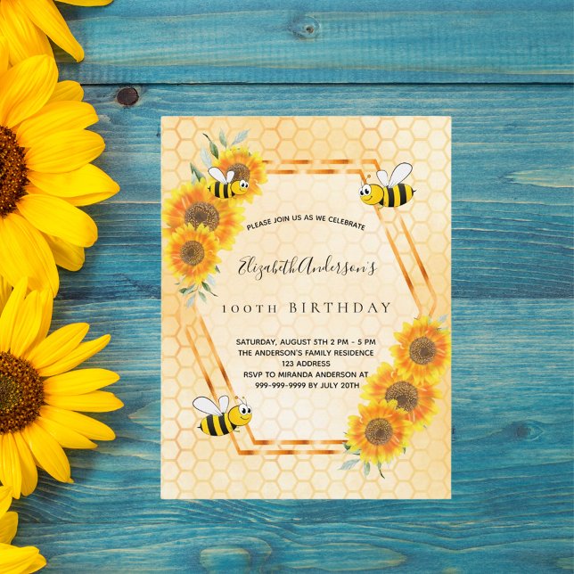 Invitación a los girasoles rústicos amarillos de 1 (Subido por el creador)